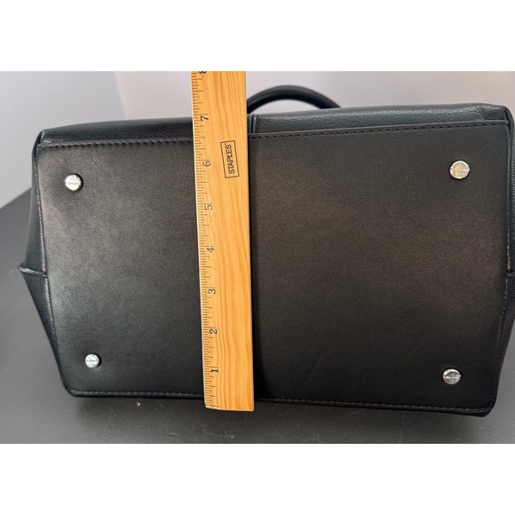 Calvin Klein Granite Satchel Black With Magnetic Snap MISSING CROSSBODY STRAP - Picture 11 of 13